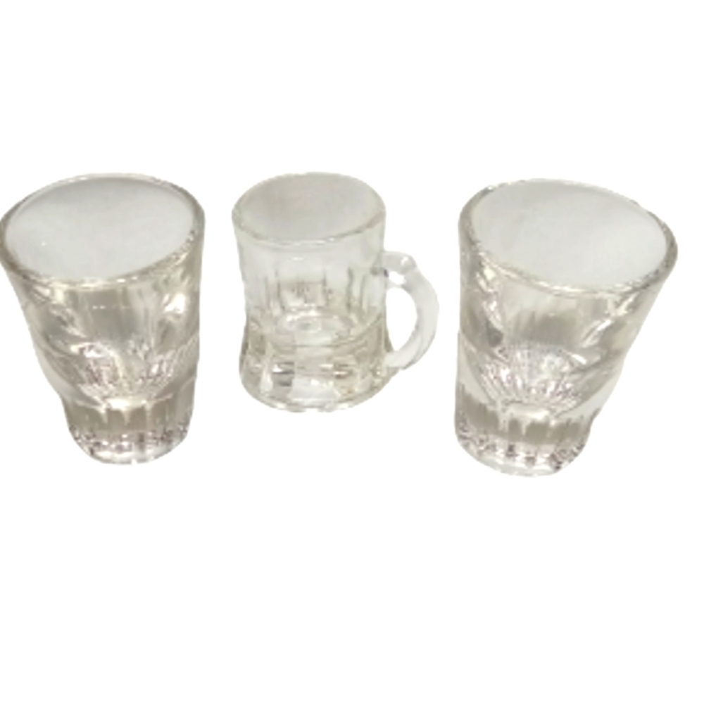 Set of 3 Federal 1oz Shot Glasses  Stamped With Shield & F